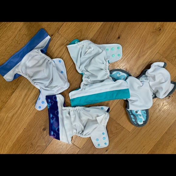 Lot of 4 swim diapers - 3 Lighthouse Kids, 1 Thirsties - Picture 2 of 2